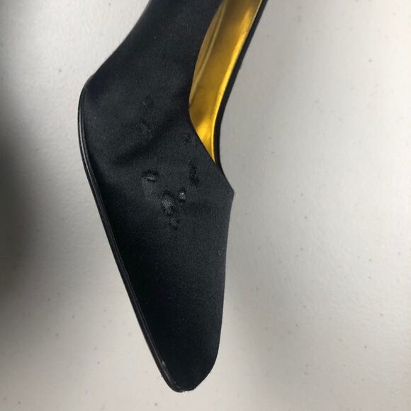 Fendi vintage black suede heels 36.5 (US 6.5 ) - Picture 10 of 11